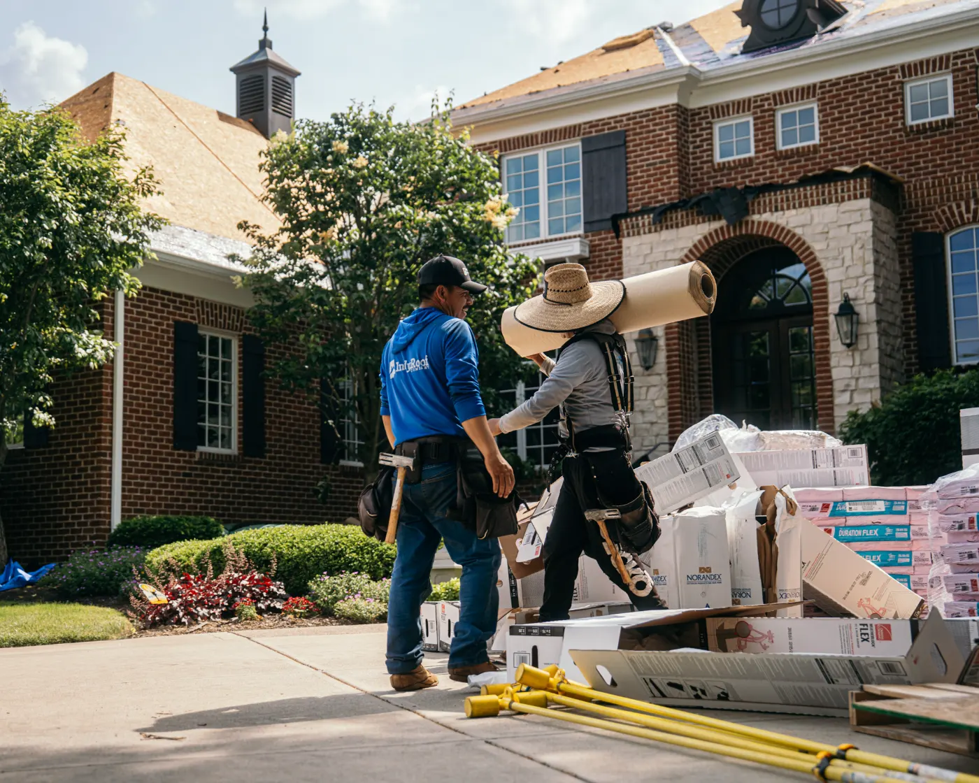 Storm damage documented on a Stonewater home